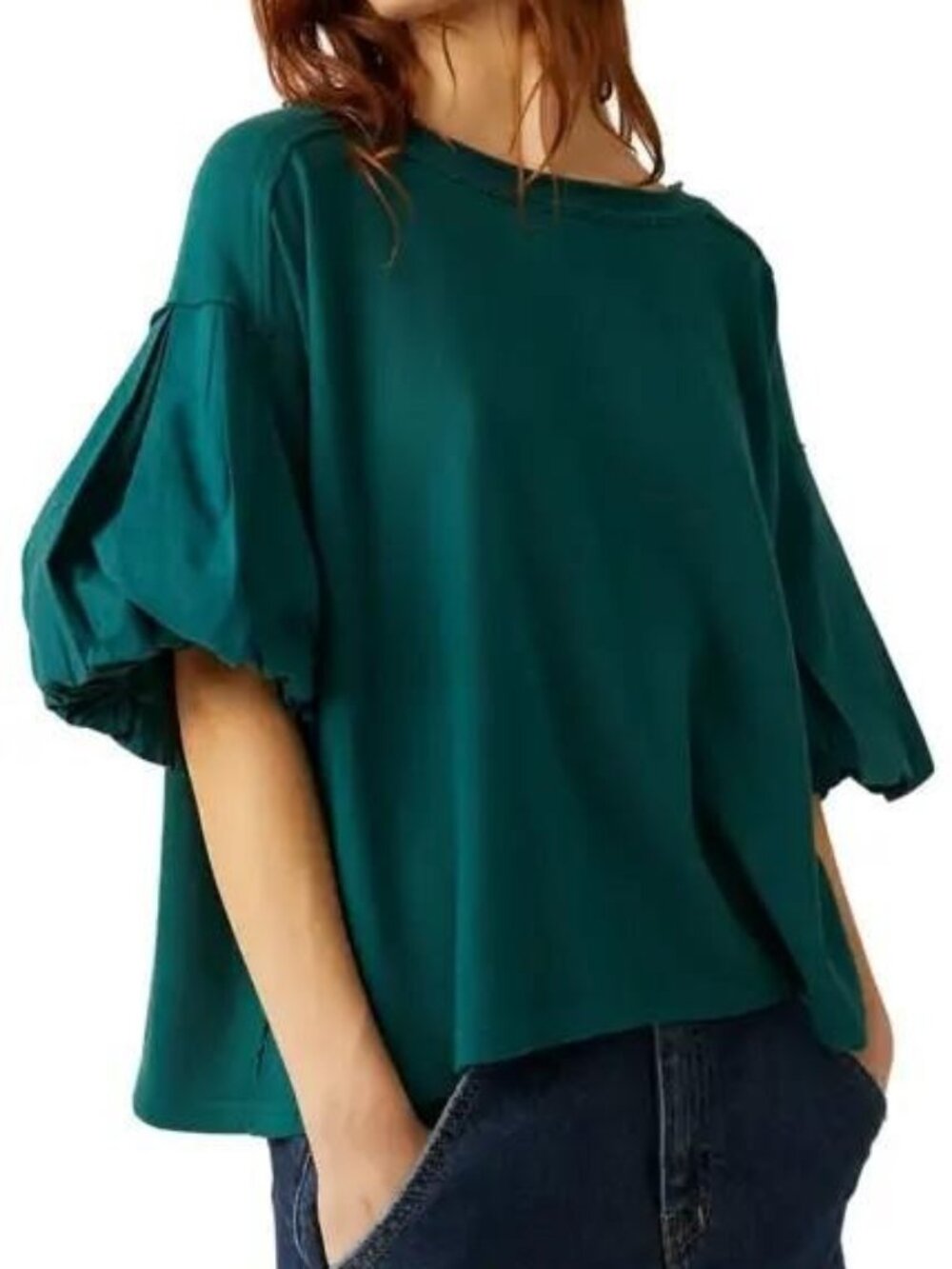 Free People Statement Raw Edge Top New